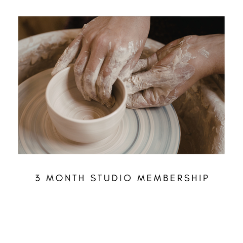 3 Month Pottery Studio Membership